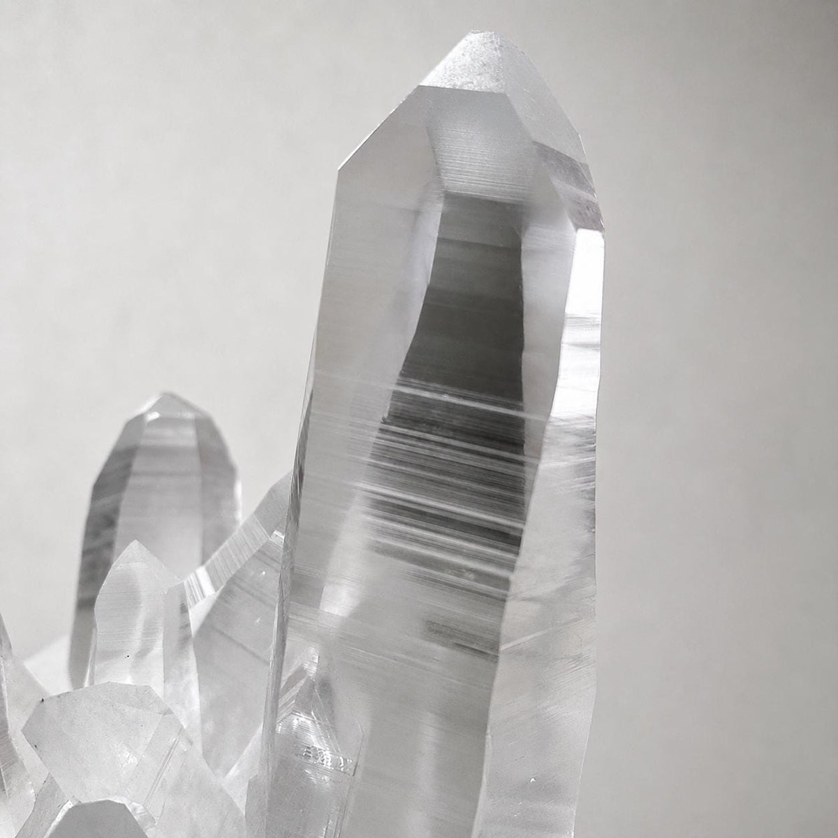 Large Lemurian Quartz Cluster, Clear Crystal Point Display, Natural Brazilian Quartz Specimen, One of a Kind Decor - view 9