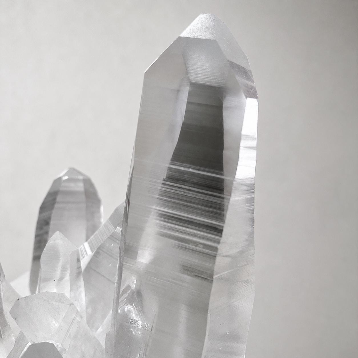 Large Lemurian Quartz Cluster, Clear Crystal Point Display, Natural Brazilian Quartz Specimen, One of a Kind Decor - view 9