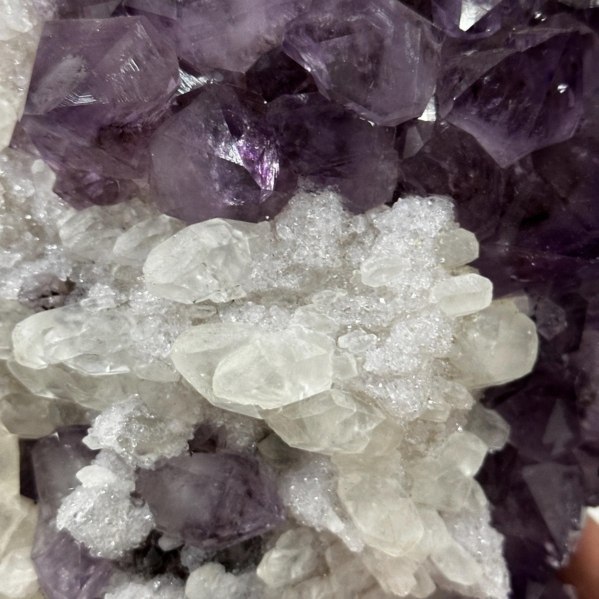 Premium Brazilian Amethyst, Calcite & Rutilated Quartz Display, Natural Crystal Mineral Specimen, Large Statement Crystal Decor, Exact Piece - view 5