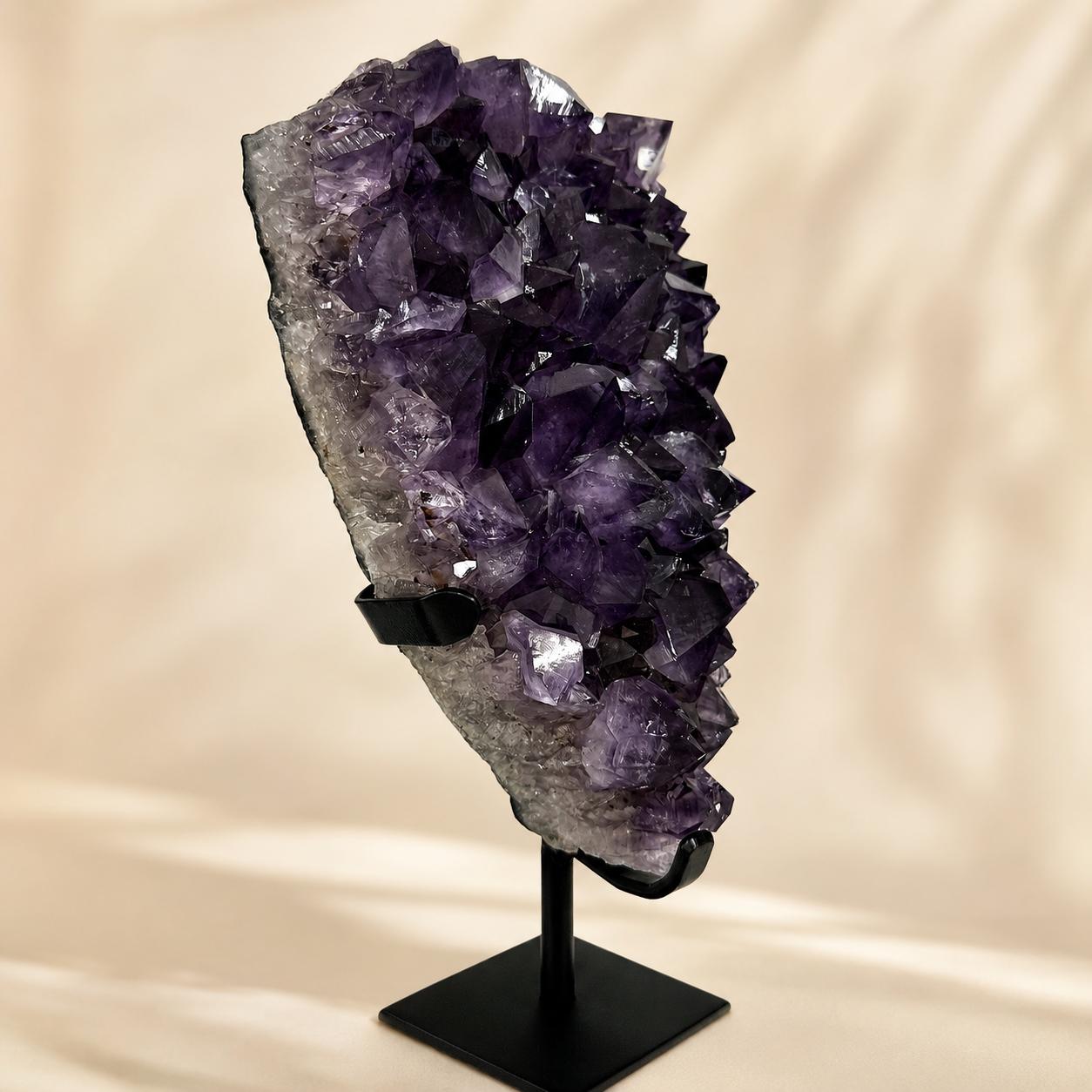 Large Brazilian Amethyst Display Specimen, Natural Purple Crystal Mineral Decor, Raw Amethyst Geode Statement Piece, Exact Piece - view 3