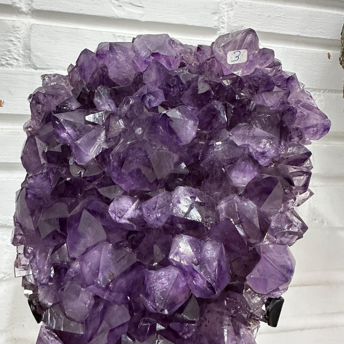 Large Brazilian Amethyst Display Specimen, Natural Purple Crystal Mineral Decor, Raw Amethyst Geode Statement Piece, Exact Piece - view 2