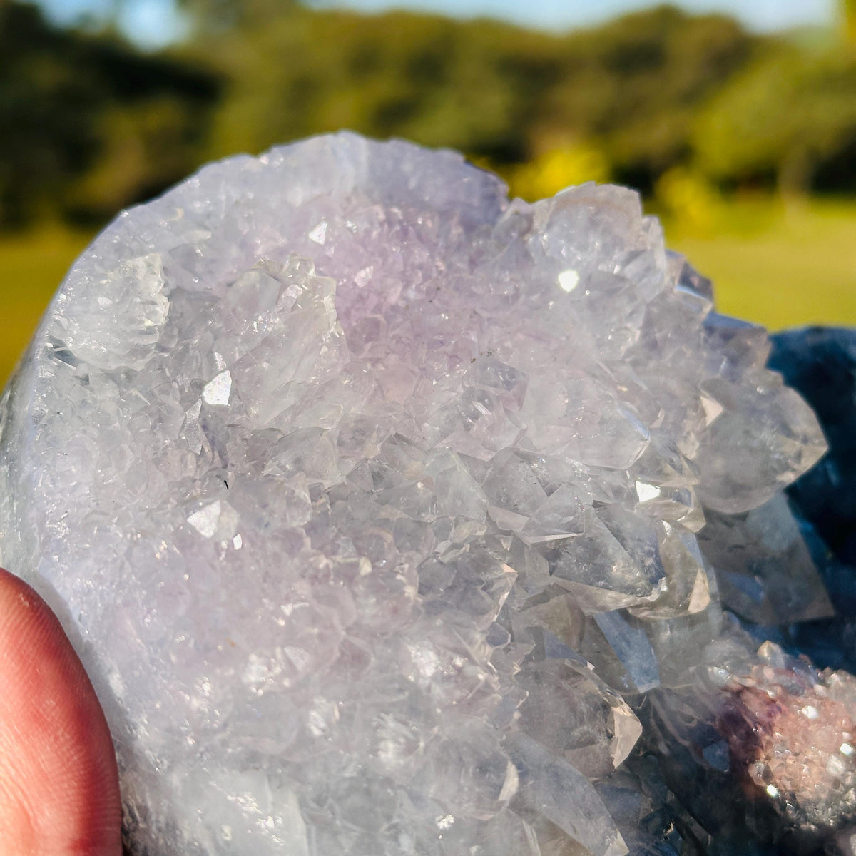 Brazilian Lodolite Quartz Heart, Scenic Garden Quartz Crystal, Natural Druzy Display, One of a Kind Specimen - view 4