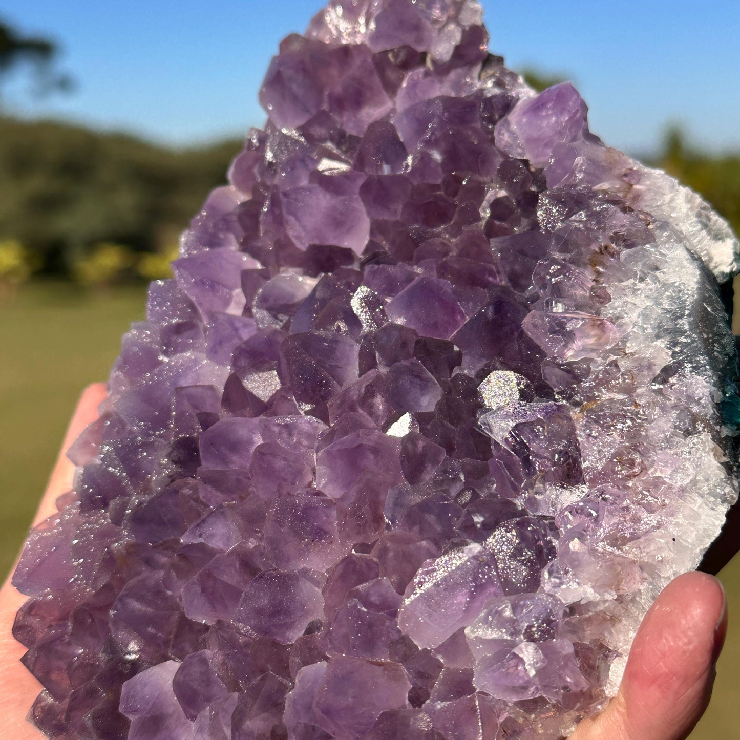 Brazilian Sugar Amethyst Druzy Specimen, Sparkly Purple Raw Crystal, Natural Amethyst Display Stone One of a Kind