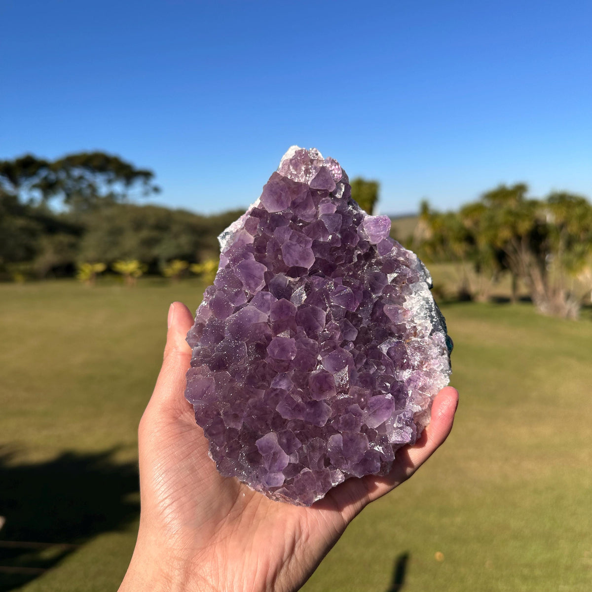 Brazilian Sugar Amethyst Druzy Specimen, Sparkly Purple Raw Crystal, Natural Amethyst Display Stone One of a Kind - view 7