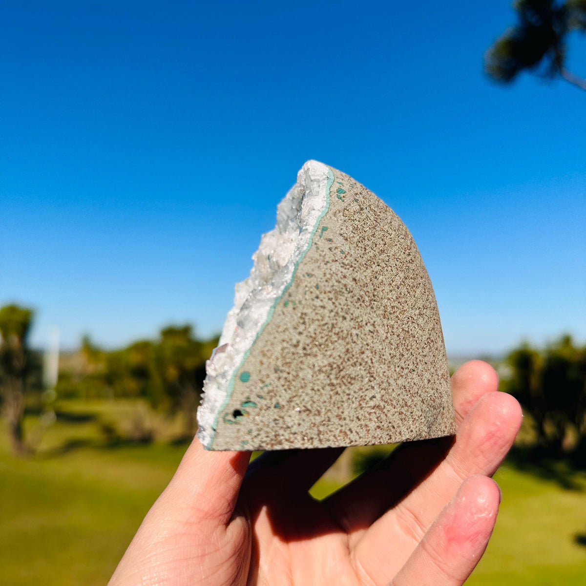 Brazilian Lodolite Quartz Raw Specimen, Scenic Garden Quartz Crystal, Natural Collector Stone Pick Exact A-B - view 8