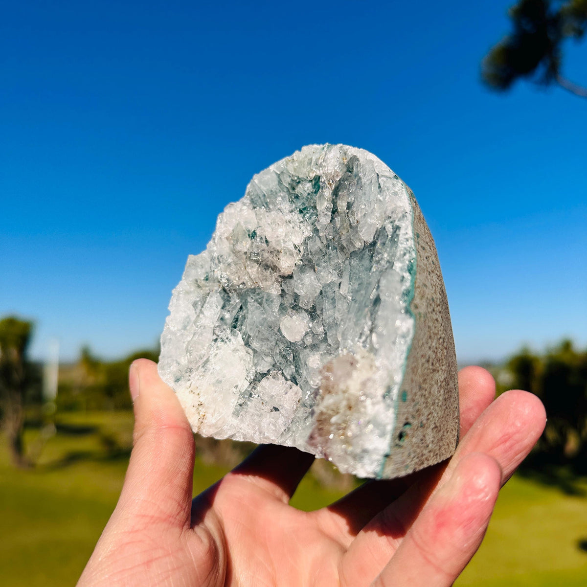 Brazilian Lodolite Quartz Raw Specimen, Scenic Garden Quartz Crystal, Natural Collector Stone Pick Exact A-B - view 5