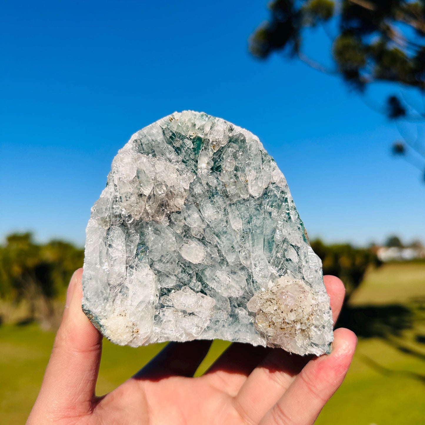 Brazilian Lodolite Quartz Raw Specimen, Scenic Garden Quartz Crystal, Natural Collector Stone Pick Exact A-B