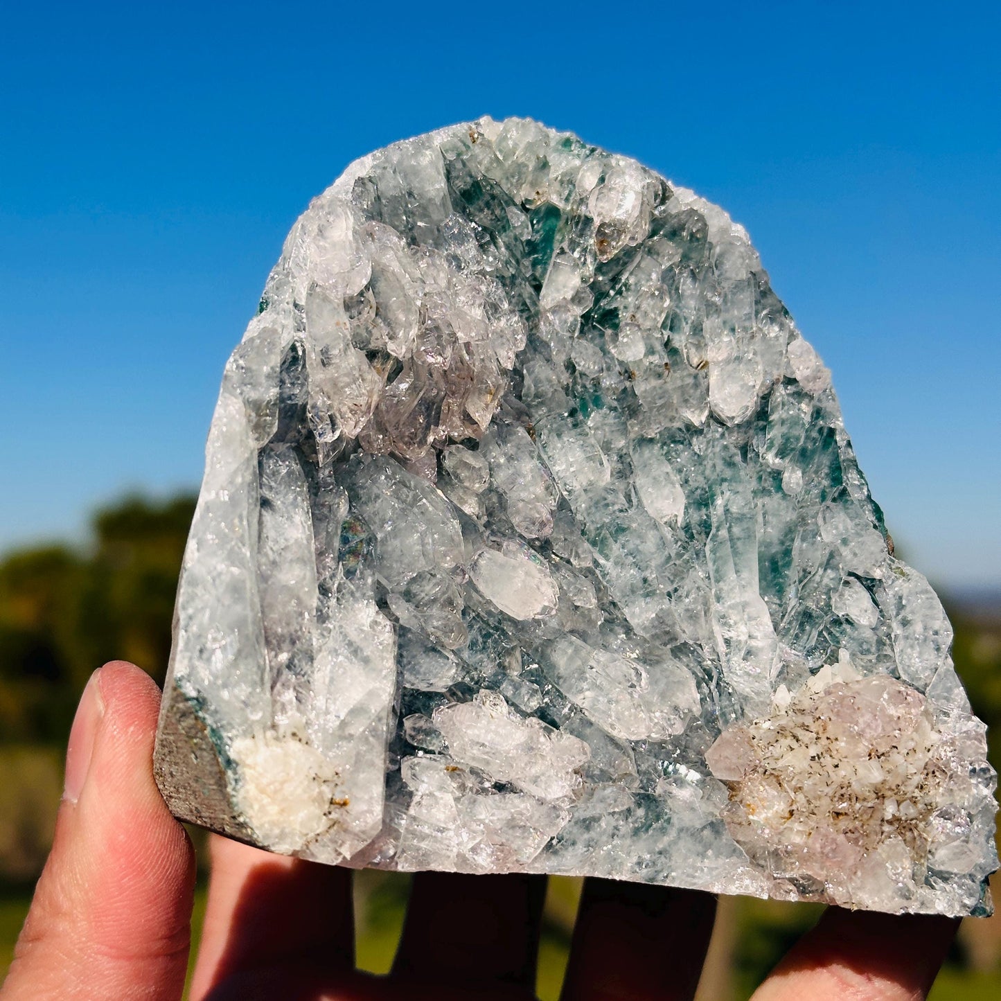 Brazilian Lodolite Quartz Raw Specimen, Scenic Garden Quartz Crystal, Natural Collector Stone Pick Exact A-B