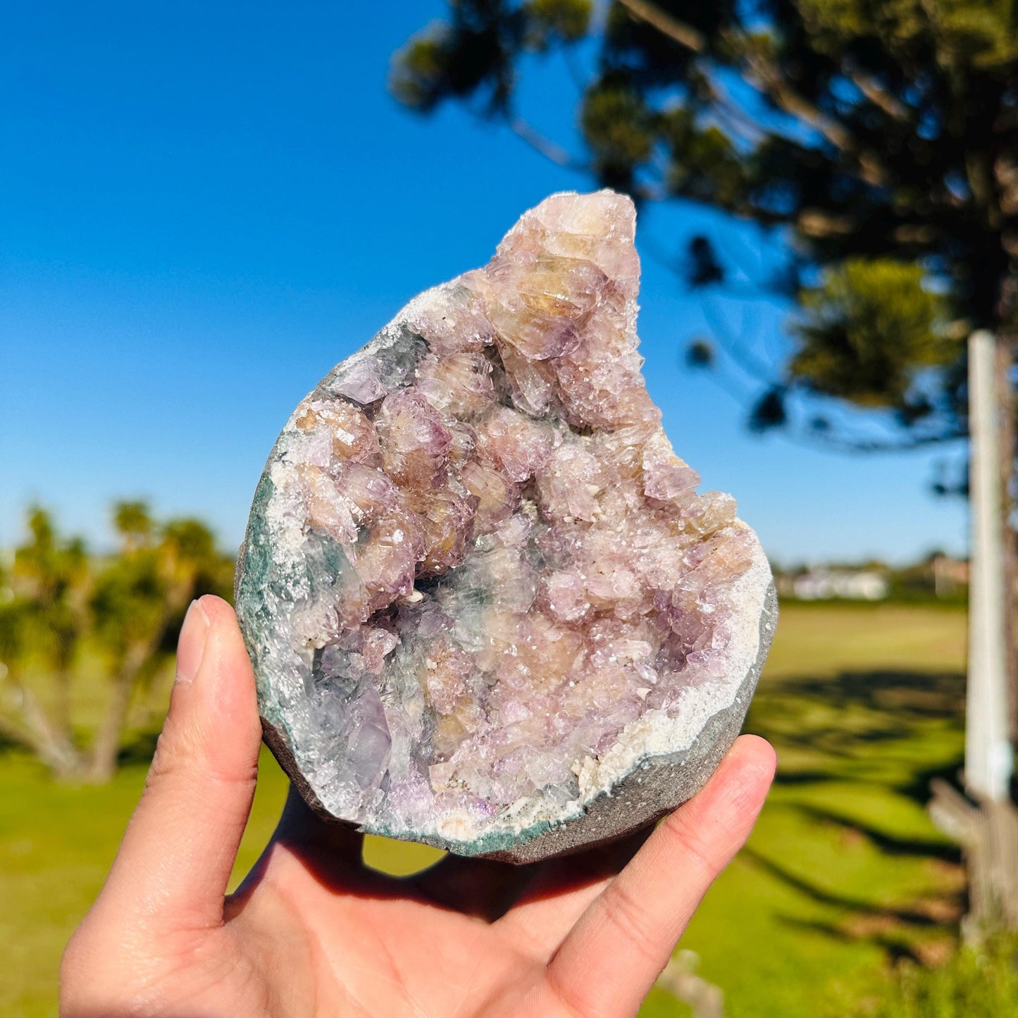 razilian Lodolite Quartz Raw Specimen, Scenic Garden Quartz Crystal, Natural Collector Stone Pick Exact A-B