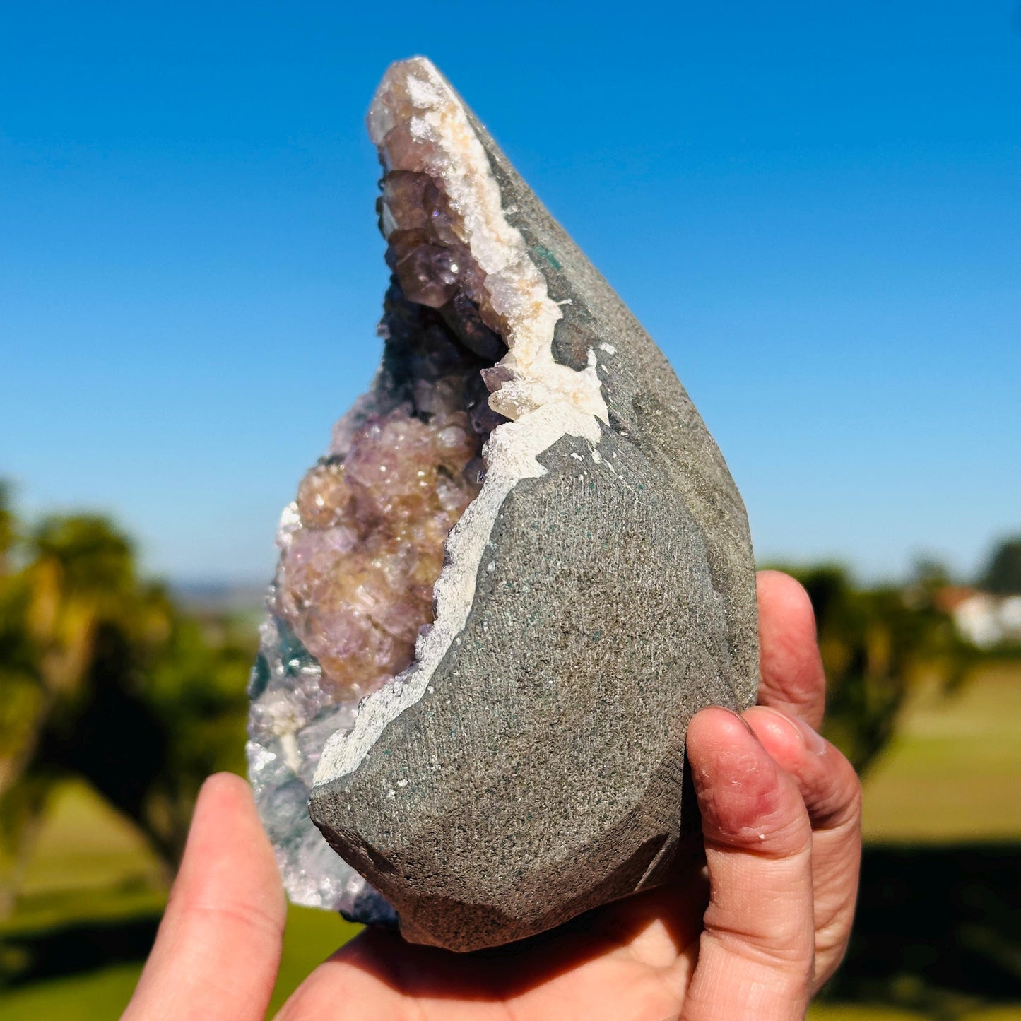 razilian Lodolite Quartz Raw Specimen, Scenic Garden Quartz Crystal, Natural Collector Stone Pick Exact A-B