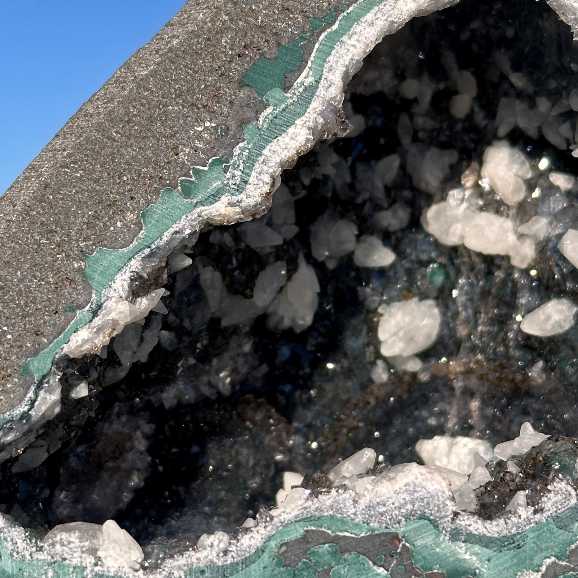 Brazilian Lodolite Quartz Geode Cave, Scenic Garden Quartz Crystal, Natural Druzy Display Pick Exact A-B - view 4