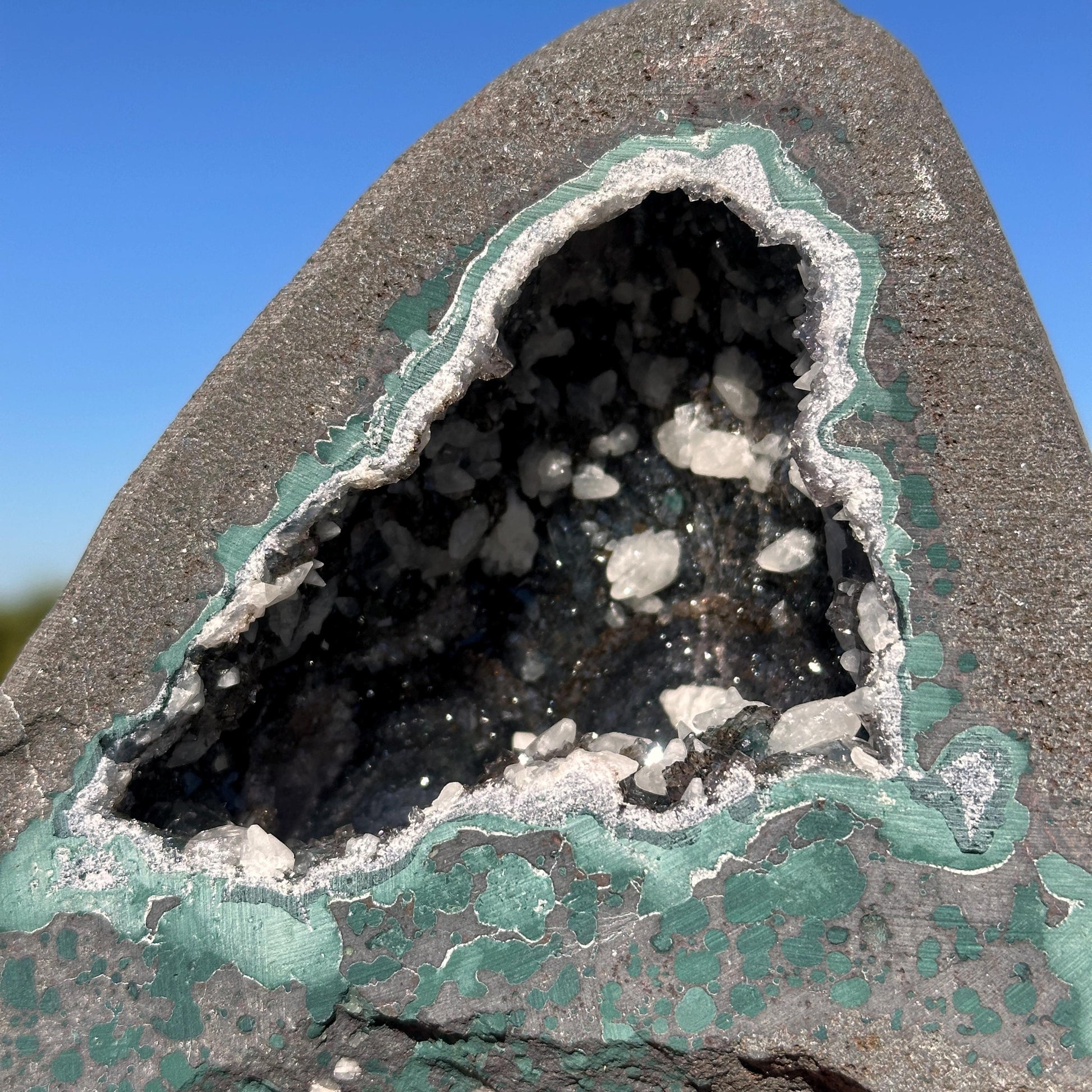 Brazilian Lodolite Quartz Geode Cave, Scenic Garden Quartz Crystal, Natural Druzy Display Pick Exact A-B - view 6