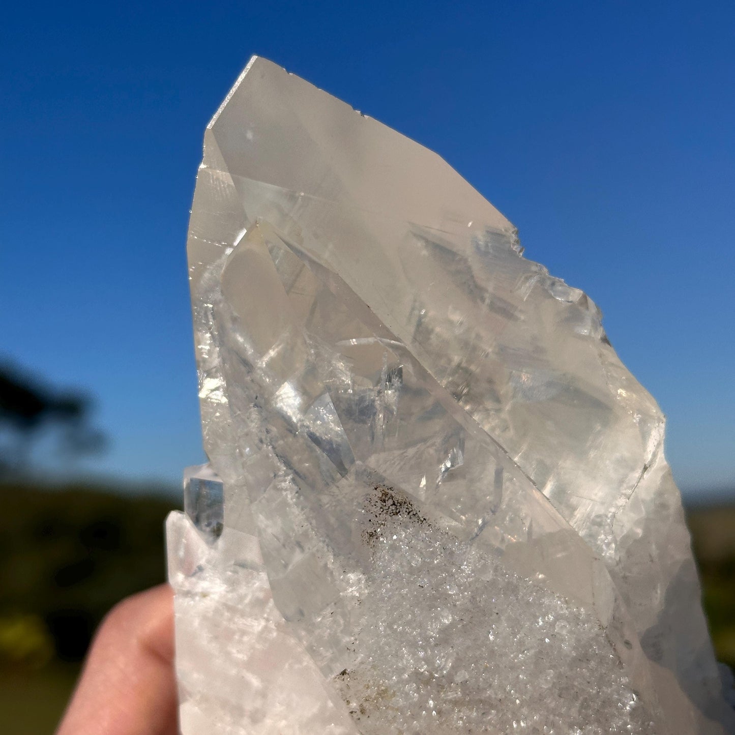 High Quality Brazilian Calcite Crystal, Clear White Calcite Point Specimen, Natural Collector Mineral Decor