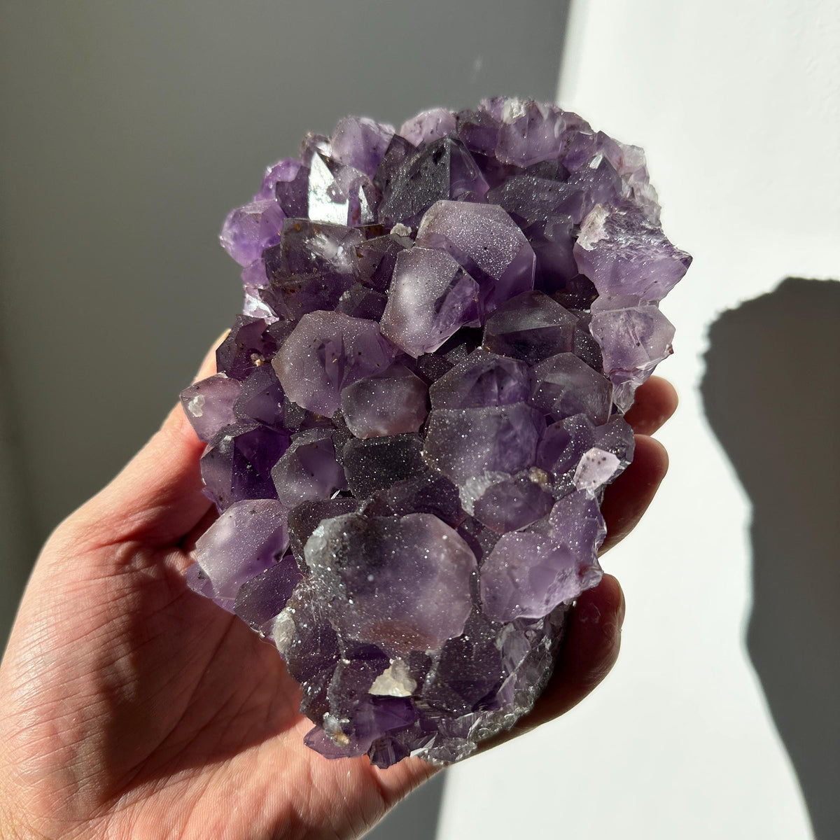 Brazilian Sugar Amethyst Druzy Specimen, Very Sparkly Purple Crystal Raw Stone, FedEx from Brazil Pick Exact A-B - view 2
