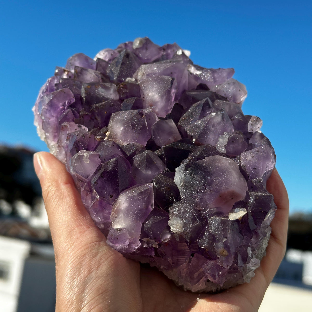 Brazilian Sugar Amethyst Druzy Specimen, Very Sparkly Purple Crystal Raw Stone, FedEx from Brazil Pick Exact A-B - view 7