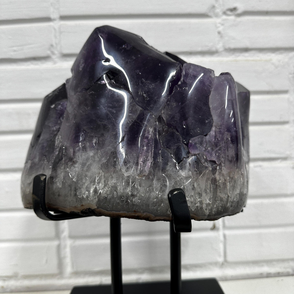 Extra Large Brazilian Amethyst Display Specimen, Natural Purple Crystal Cluster Decor, One of a Kind Statement Piece - view 7