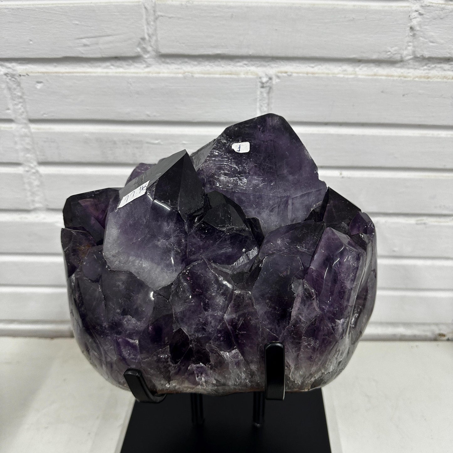 Extra Large Brazilian Amethyst Display Specimen, Natural Purple Crystal Cluster Decor, One of a Kind Statement Piece - view 8