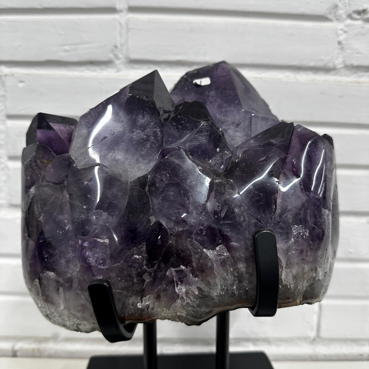 Extra Large Brazilian Amethyst Display Specimen, Natural Purple Crystal Cluster Decor, One of a Kind Statement Piece - view 9