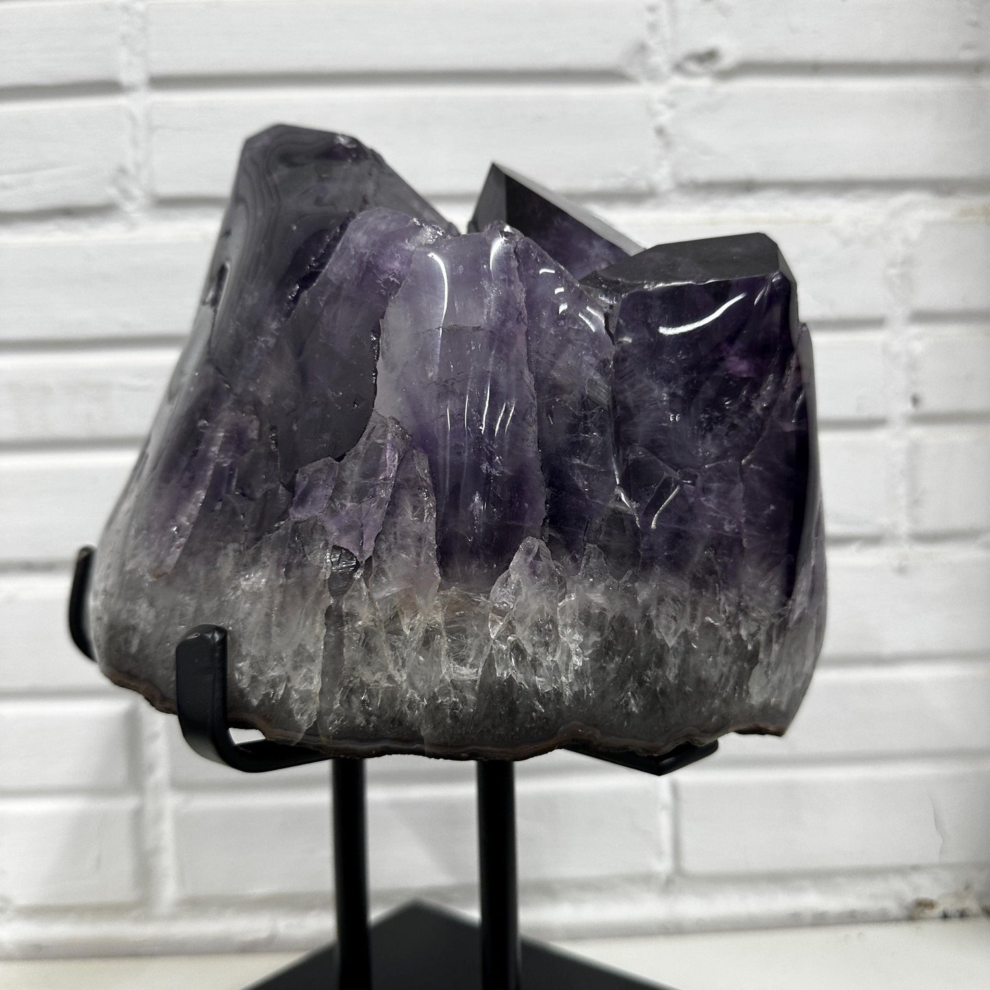 Extra Large Brazilian Amethyst Display Specimen, Natural Purple Crystal Cluster Decor, One of a Kind Statement Piece - view 3