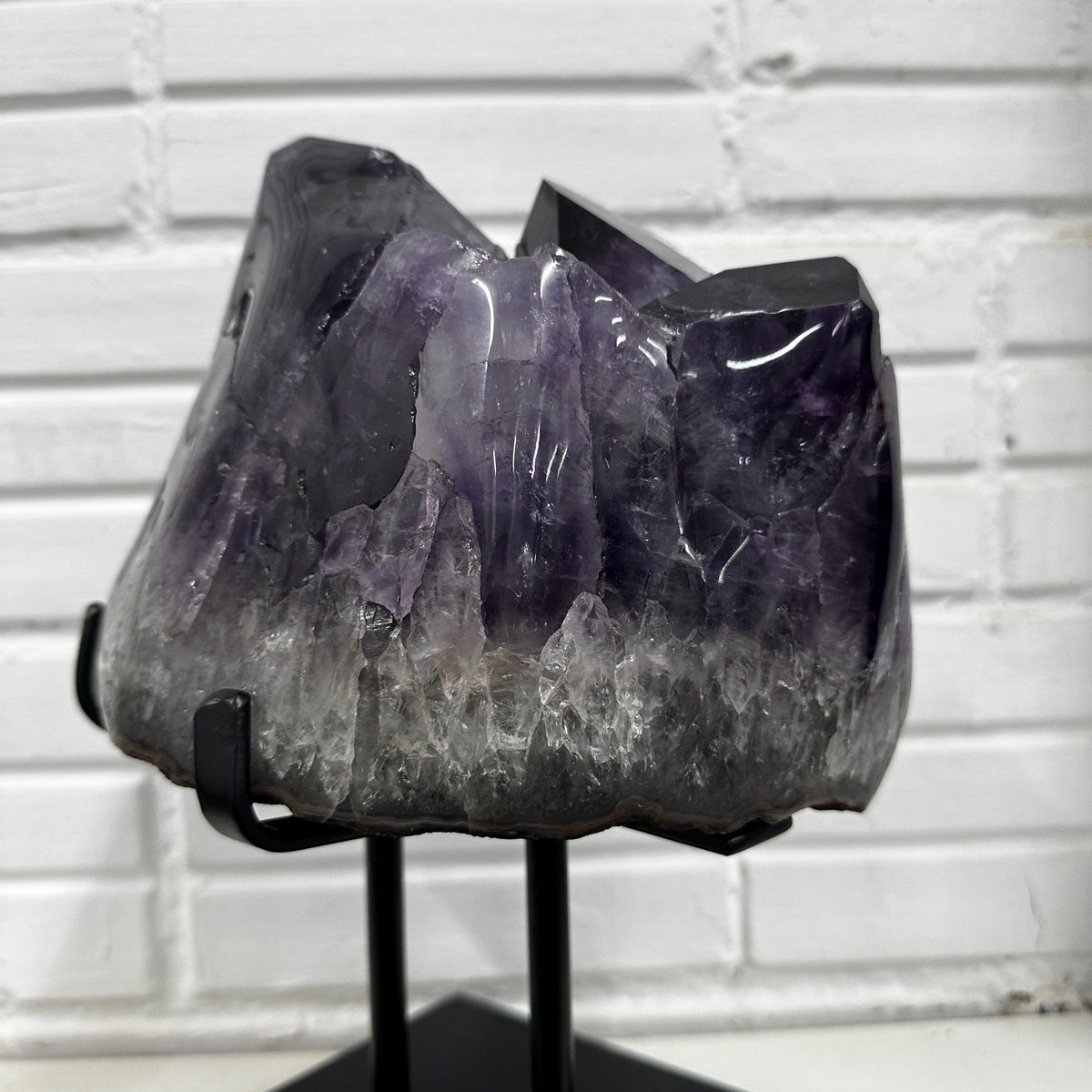 Extra Large Brazilian Amethyst Display Specimen, Natural Purple Crystal Cluster Decor, One of a Kind Statement Piece - view 3
