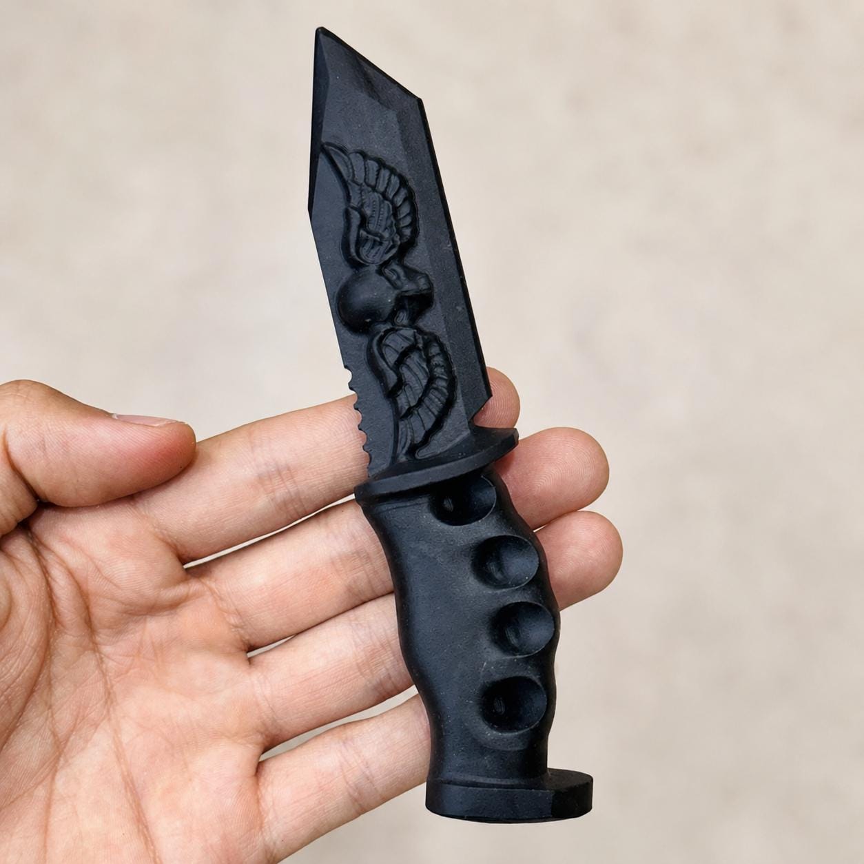 Decorative Crystal Dagger Carving, Pink Opal Xiuyan Jade Black Obsidian Crystal Blade, Fantasy Altar Decor Gift