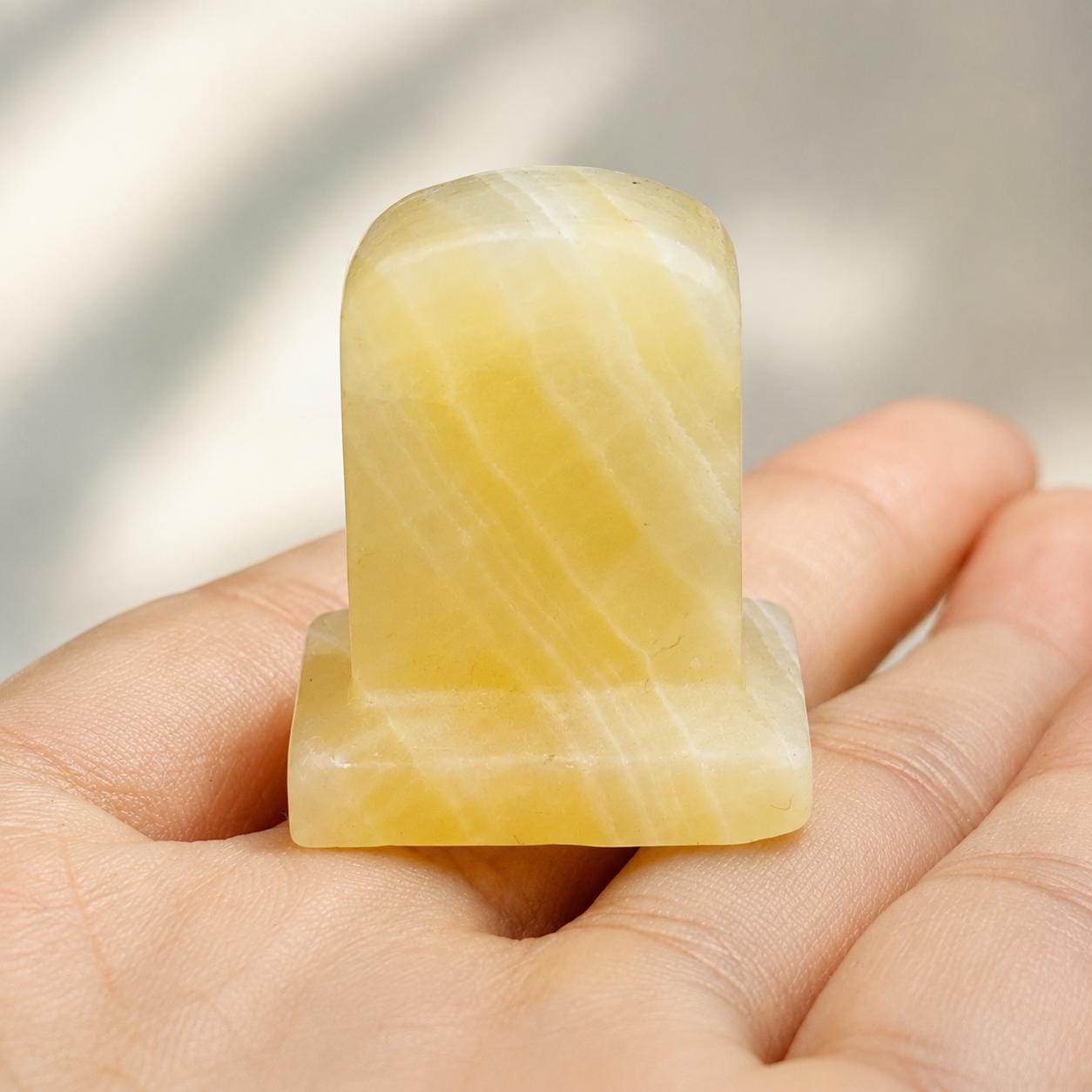 Mini Crystal Tombstone Carving, Gold Sheen Obsidian Yellow Jade Clear Quartz White Turquoise Gothic Decor Gift