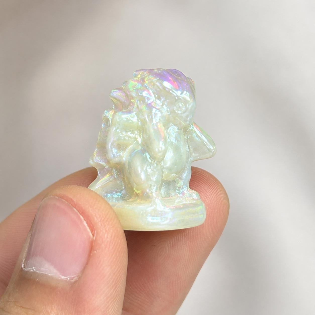 Cute Crystal Hedgehog Carving, Green Aventurine Obsidian Clear Quartz Rose Quartz Cats Eye Yellow Jade Mini Animal Gift