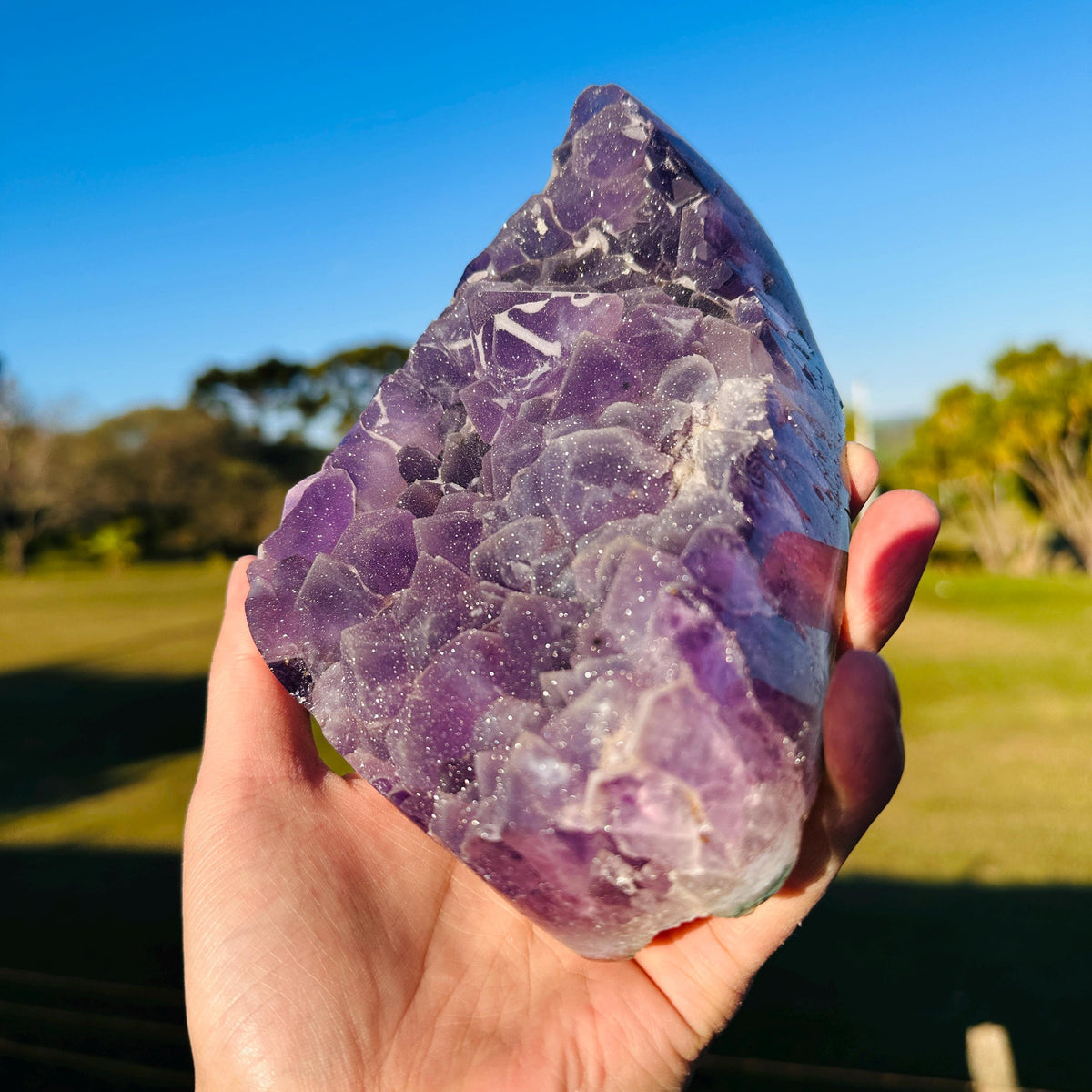 High Quality Brazilian Sugar Amethyst Freeform, Lavender Purple Amethyst Crystal, One of a Kind Collector Specimen - view 6