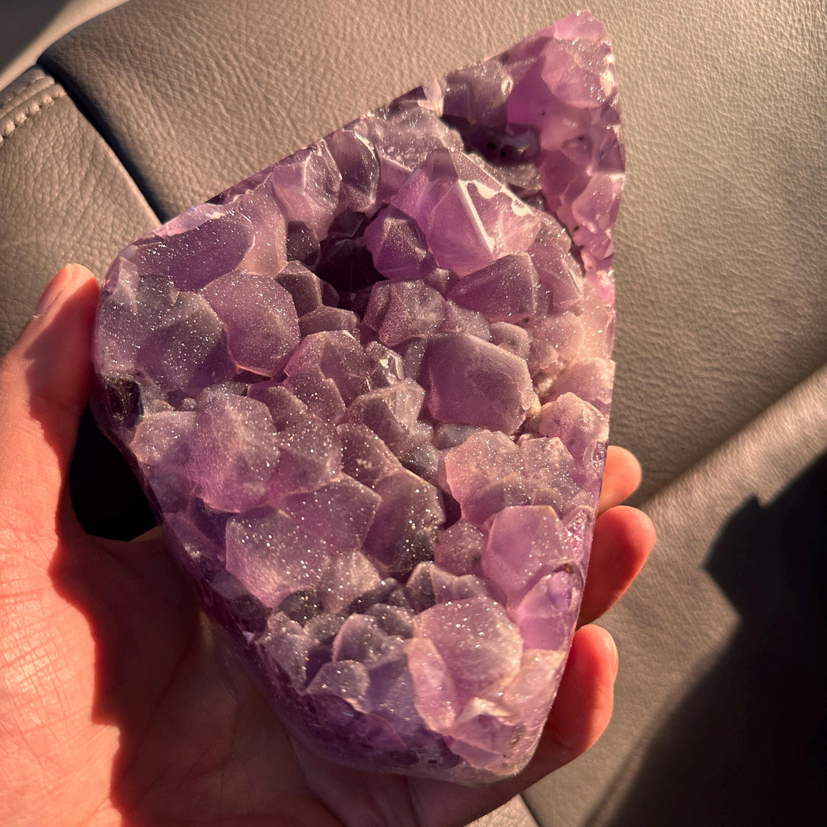 High Quality Brazilian Sugar Amethyst Freeform, Lavender Purple Amethyst Crystal, One of a Kind Collector Specimen - view 4
