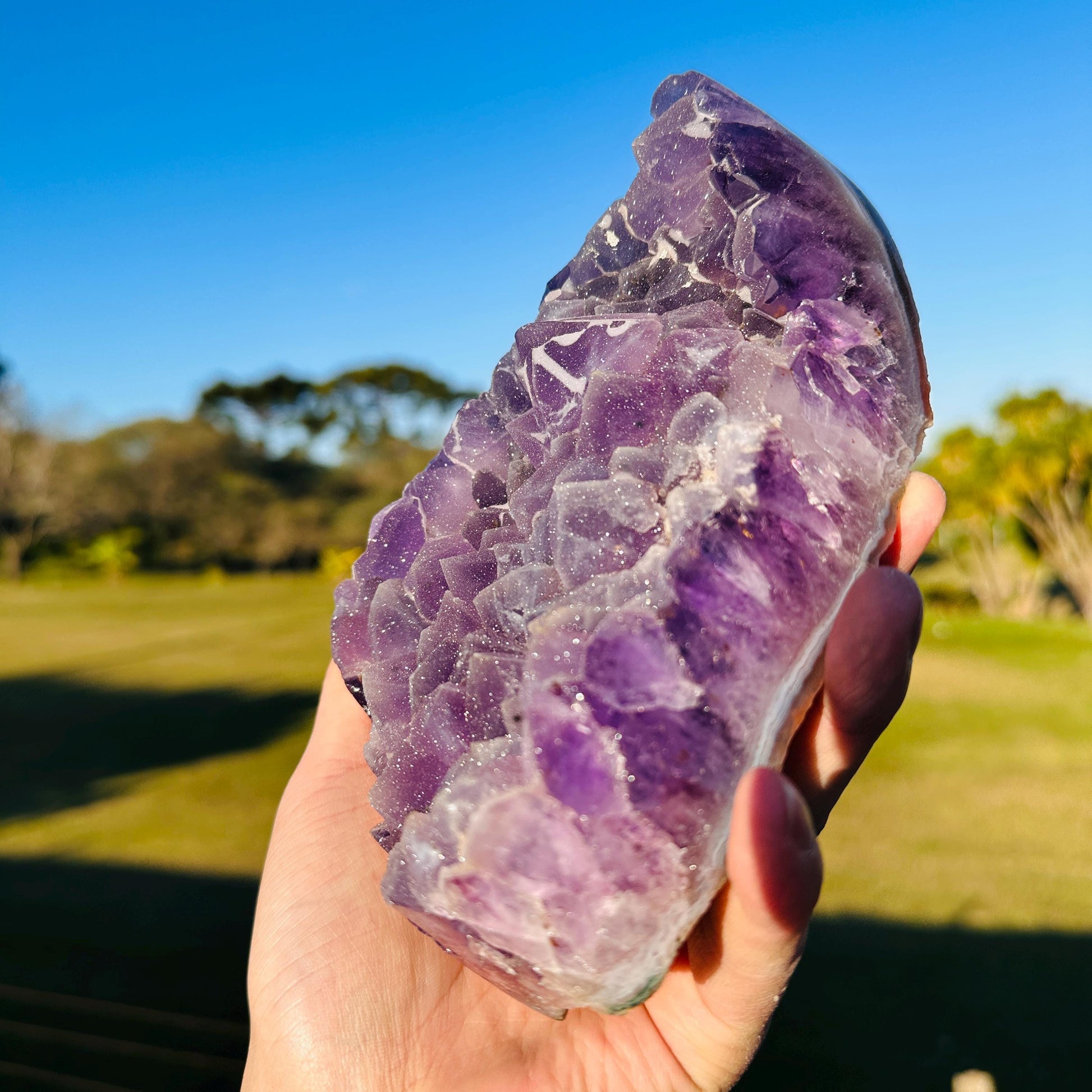 High Quality Brazilian Sugar Amethyst Freeform, Lavender Purple Amethyst Crystal, One of a Kind Collector Specimen - view 7