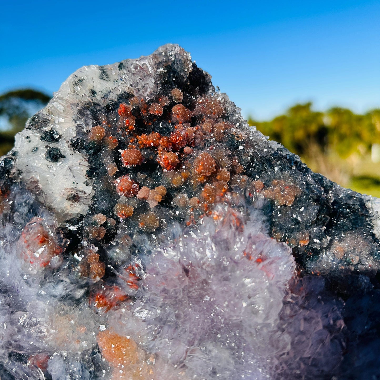 Rare Brazilian Phantom Quartz Cluster, Multicolor Included Quartz, Natural Raw Crystal, One of a Kind Collector Specimen - view 4