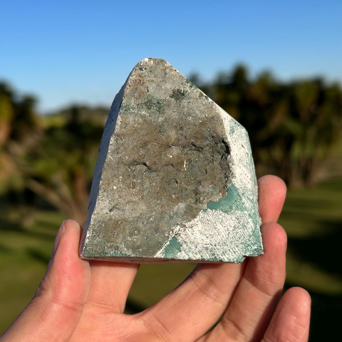 Rare Brazilian Green Phantom Quartz with Rutile Inclusions, Natural Raw Crystal Cluster, One of a Kind Mineral Specimen, Exact Piece - view 7