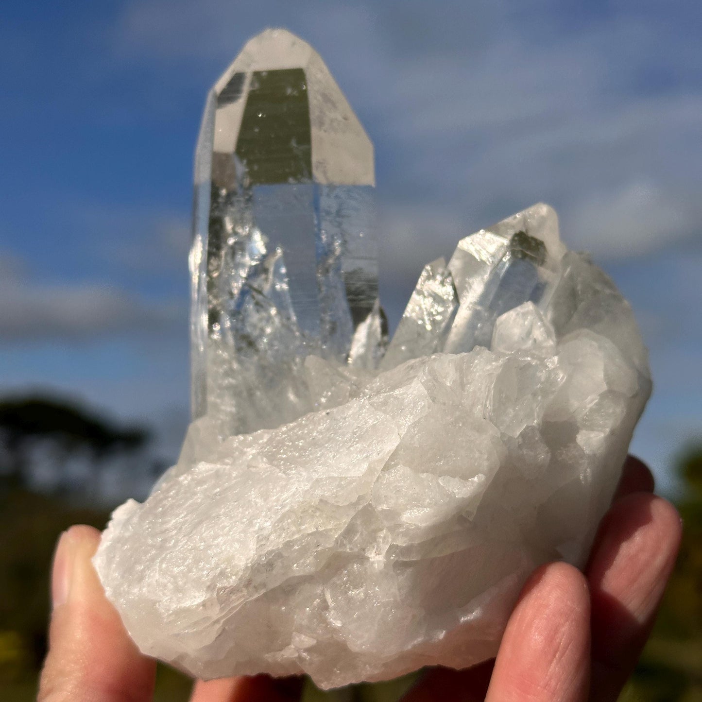 High Quality Brazilian Clear Quartz Cluster from Minas Gerais, Natural Rock Crystal Specimen, Very Transparent Quartz, Exact Piece - view 4