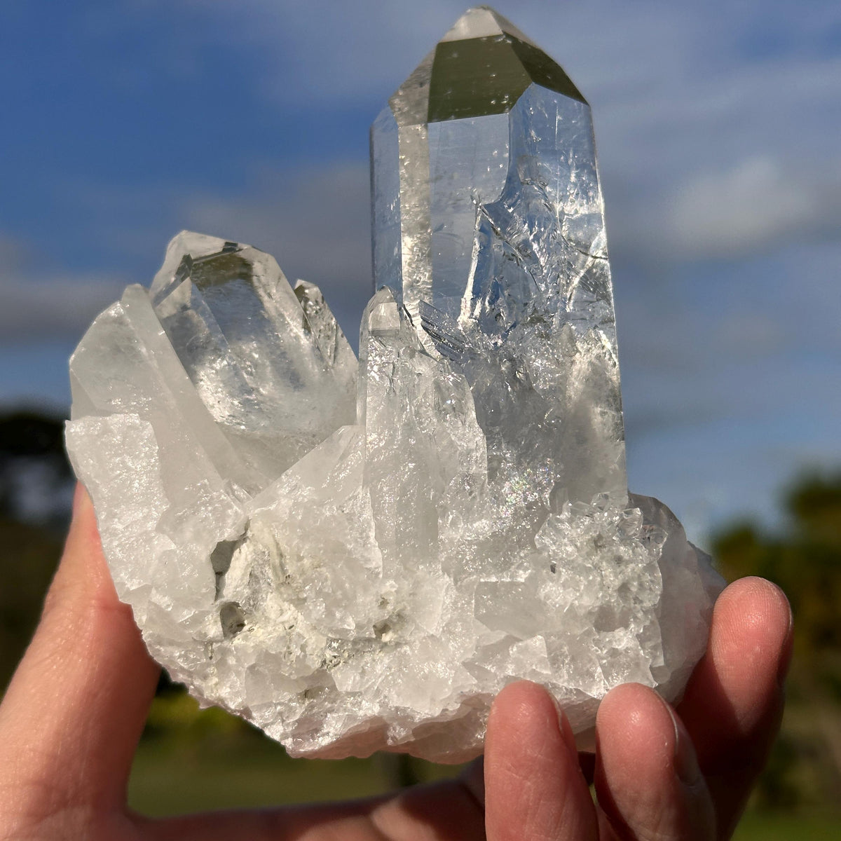 High Quality Brazilian Clear Quartz Cluster from Minas Gerais, Natural Rock Crystal Specimen, Very Transparent Quartz, Exact Piece - view 8