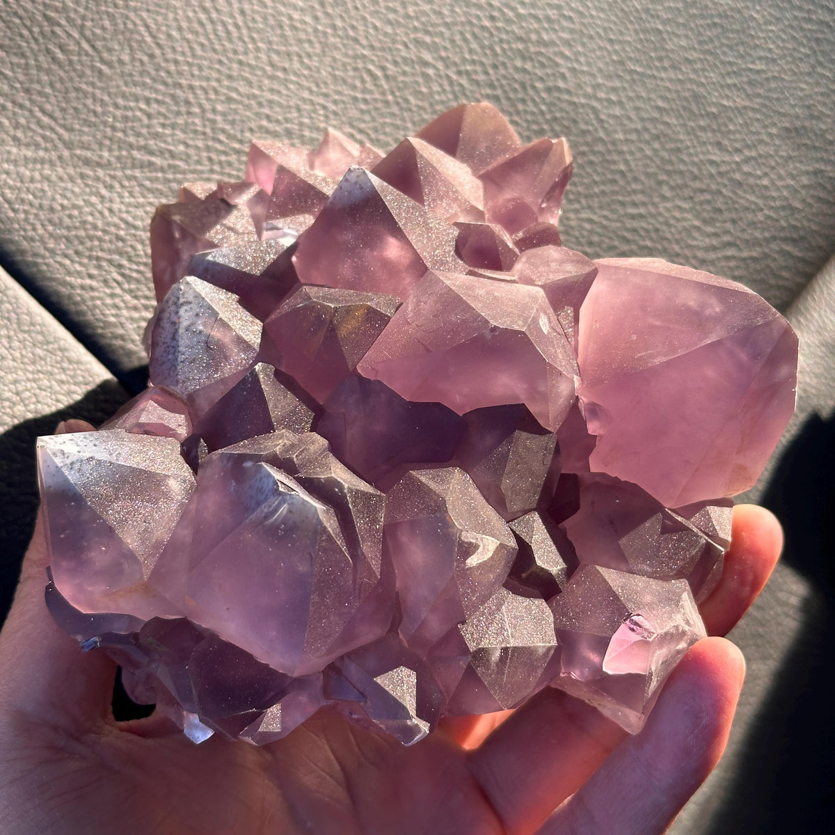 Rare Brazilian Lavender Sugar Amethyst with Blue Inclusions, Natural Raw Crystal Cluster, Choose Exact Specimen A or B - view 3