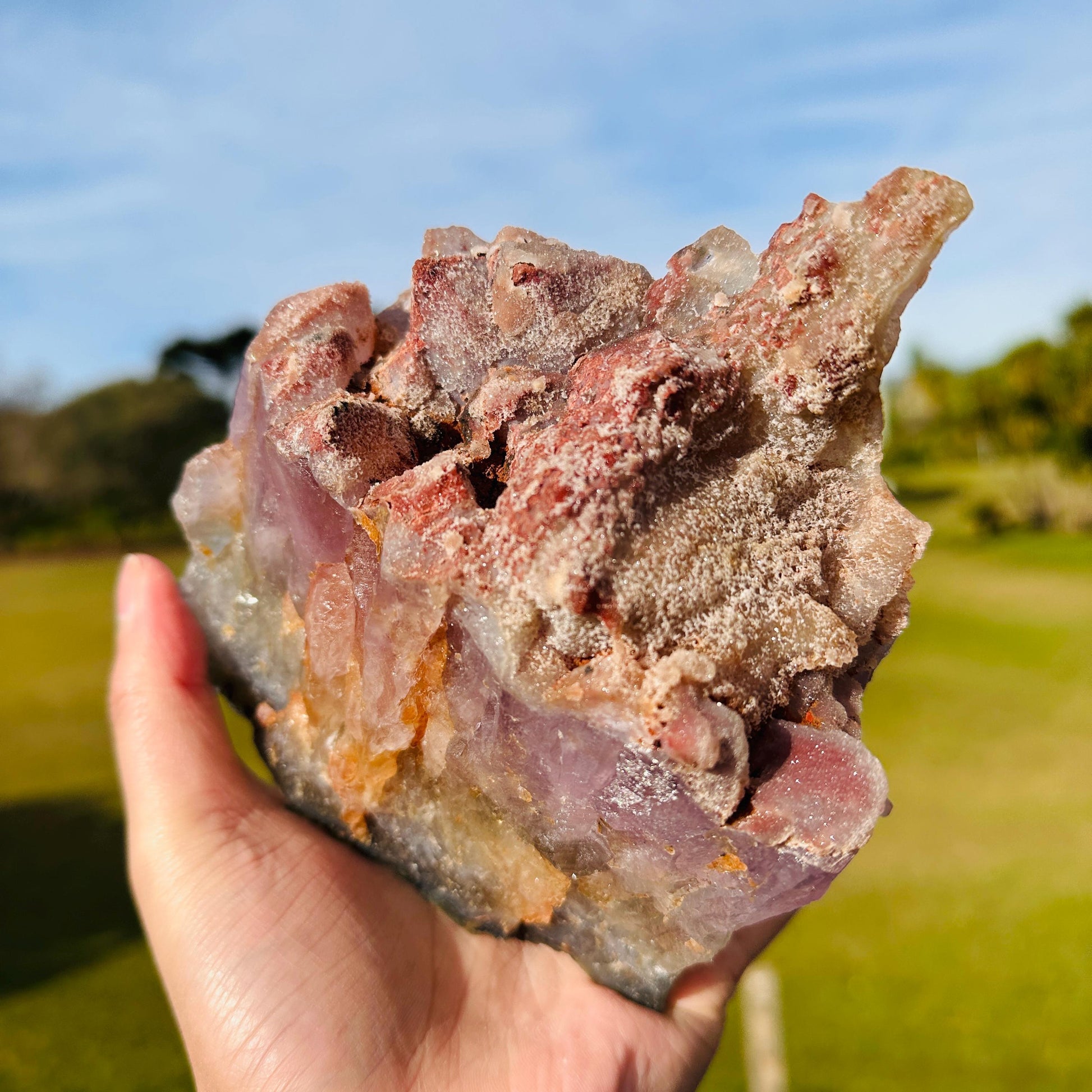 Brazilian Sugar Pink Amethyst and Amethyst Cluster, Natural Raw Crystal, Choose Exact Specimen A or B - view 5