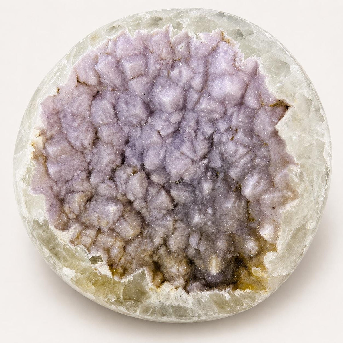 Brazilian Pink Sugar Agate Druzy Display, Large Polished Round Crystal, Natural Agate Geode Decor, Exact Piece - view 4