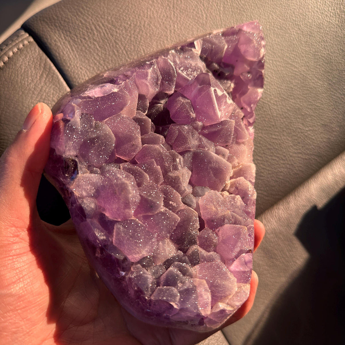 High Quality Brazilian Sugar Amethyst Freeform, Lavender Purple Amethyst Crystal, One of a Kind Collector Specimen - view 5