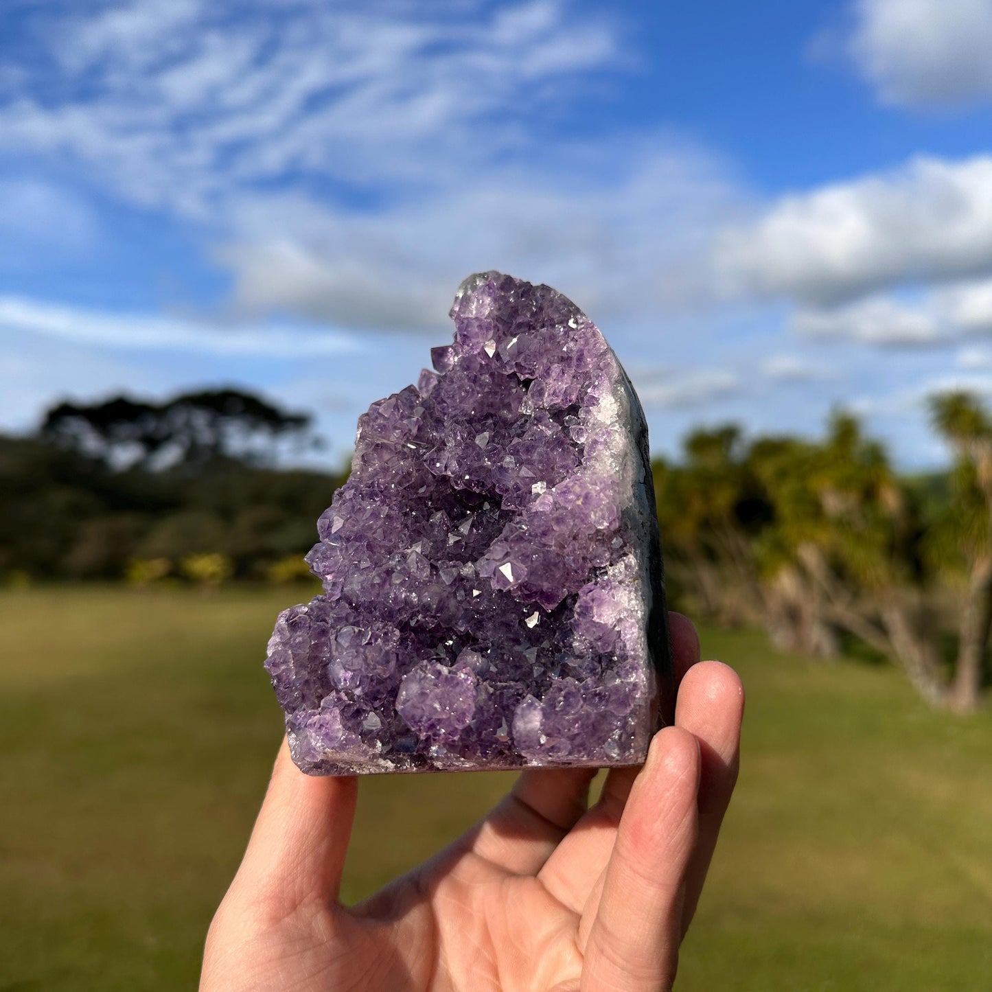Brazilian Amethyst Freeform, Lavender Purple Amethyst Cluster, Flower-Like Crystal Formation, One of a Kind Specimen - view 4