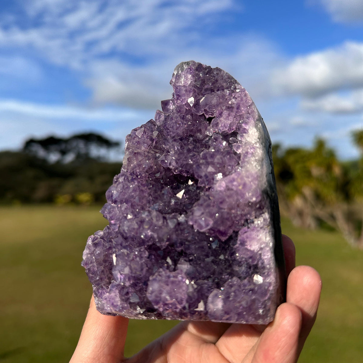 Brazilian Amethyst Freeform, Lavender Purple Amethyst Cluster, Flower-Like Crystal Formation, One of a Kind Specimen - view 5