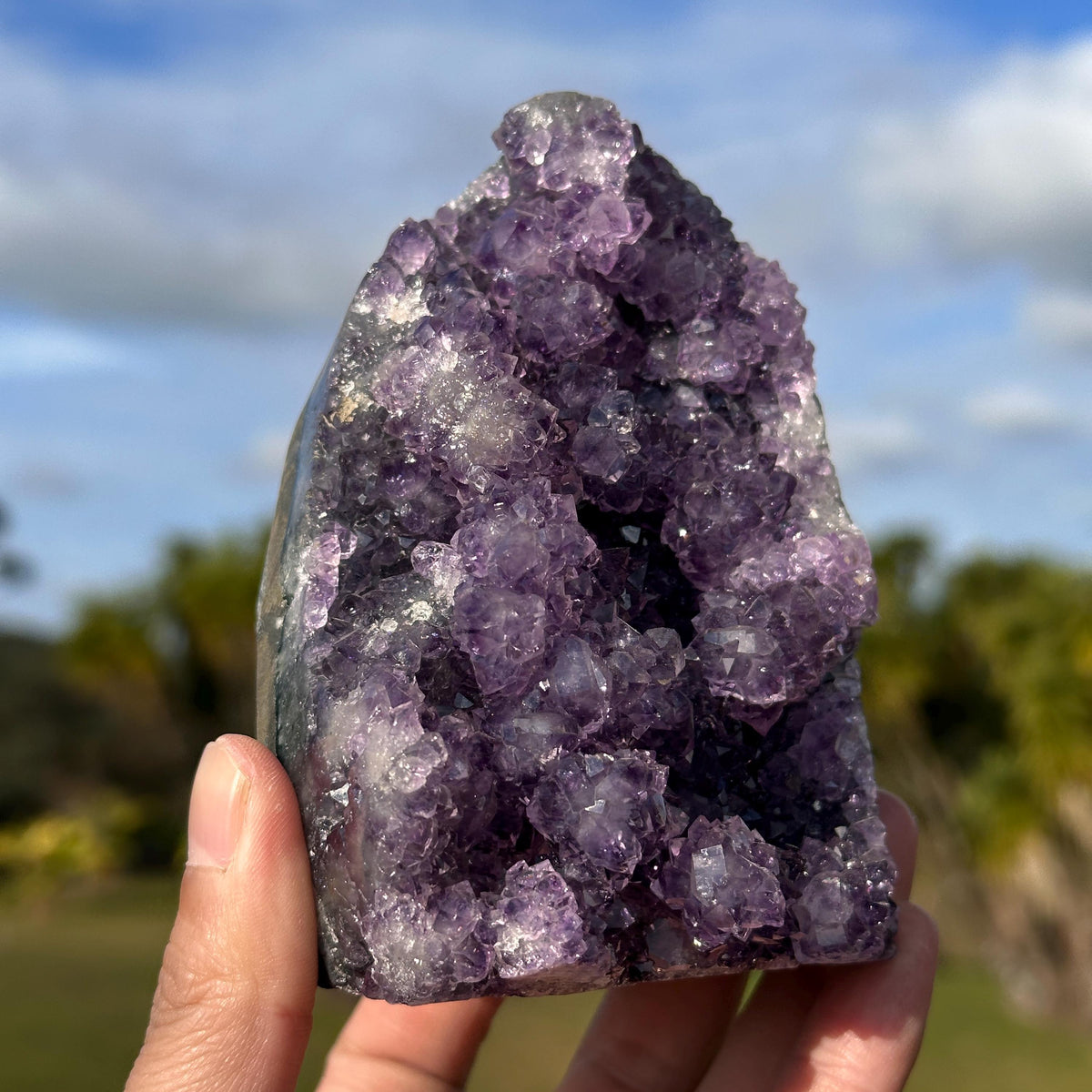 Brazilian Amethyst Freeform, Lavender Purple Amethyst Cluster, Flower-Like Crystal Formation, One of a Kind Specimen - view 2