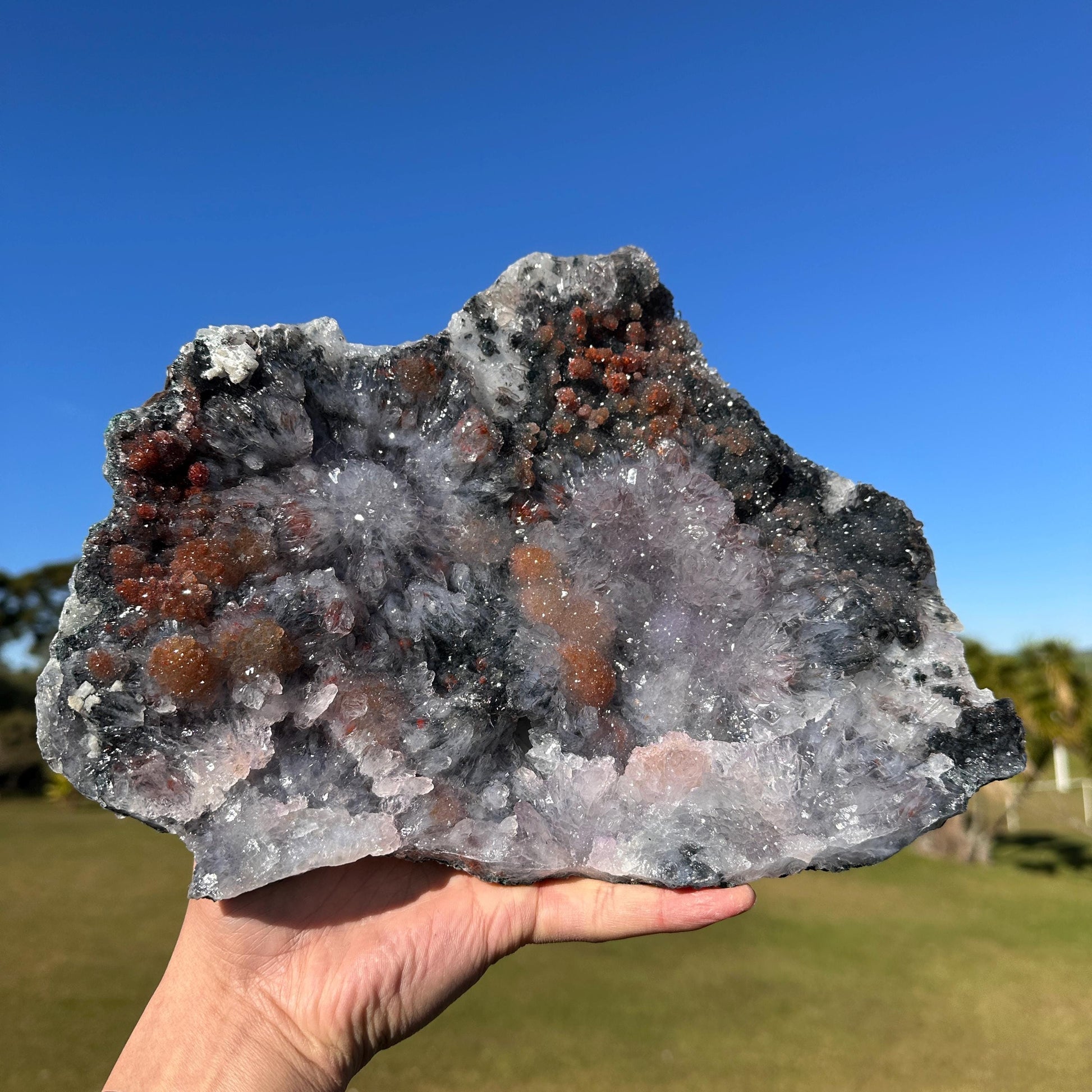 Rare Brazilian Phantom Quartz Cluster, Multicolor Included Quartz, Natural Raw Crystal, One of a Kind Collector Specimen - view 8