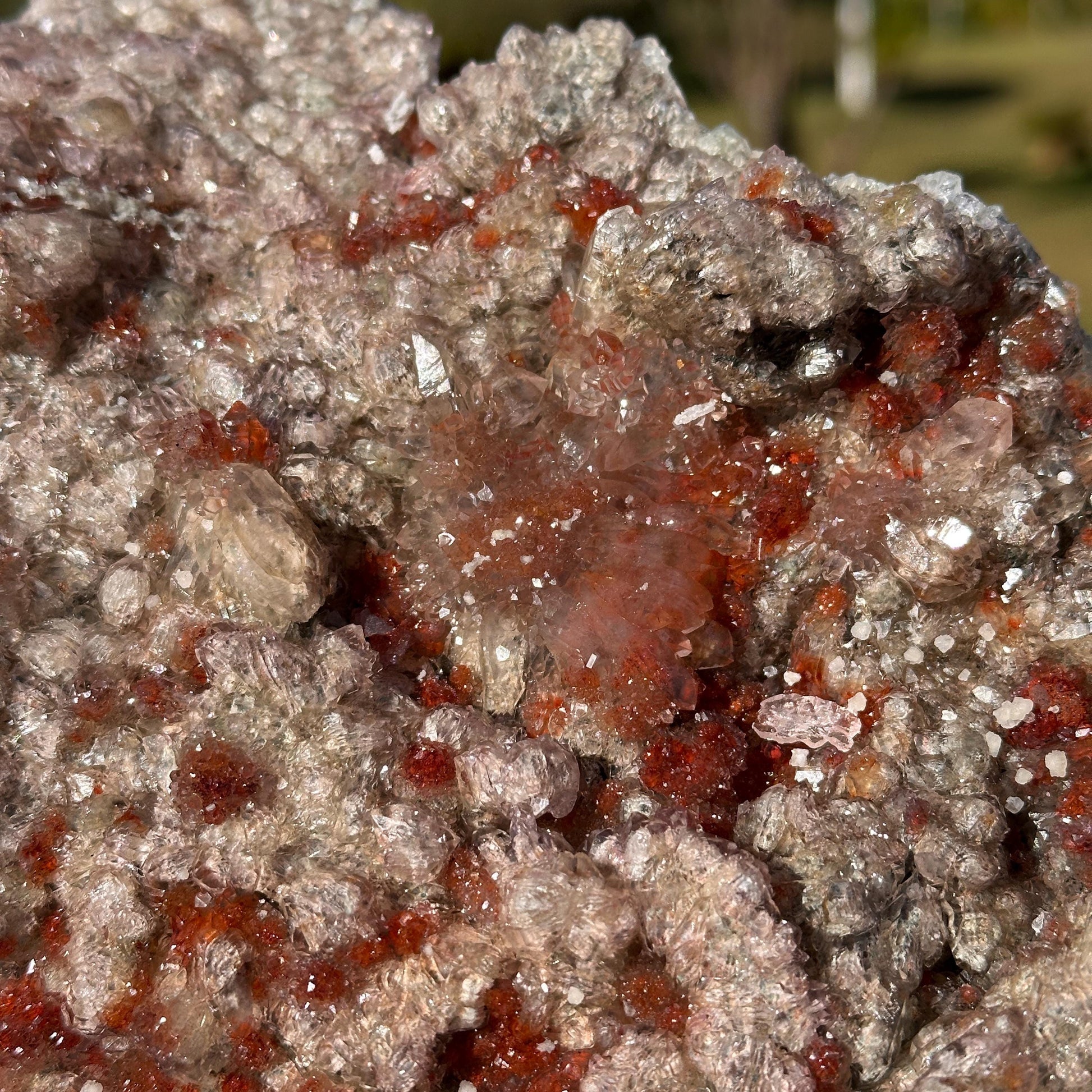 Rare Brazilian Red Included Quartz Cluster, Natural Red Phantom Style Crystal, Raw One of a Kind Collector Specimen - view 8