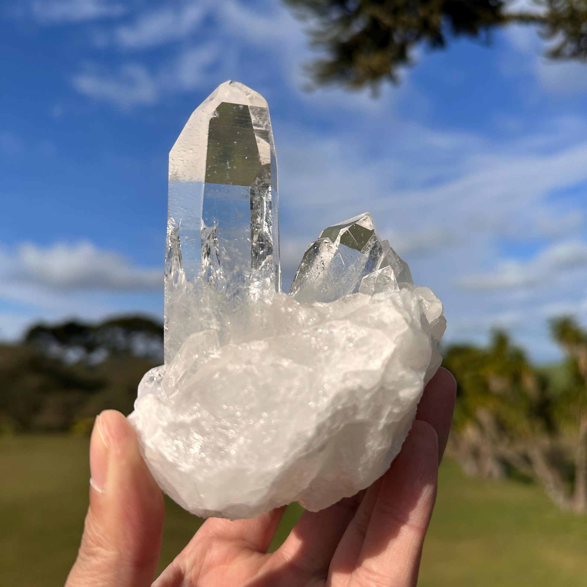 High Quality Brazilian Clear Quartz Cluster from Minas Gerais, Natural Rock Crystal Specimen, Very Transparent Quartz, Exact Piece - view 2