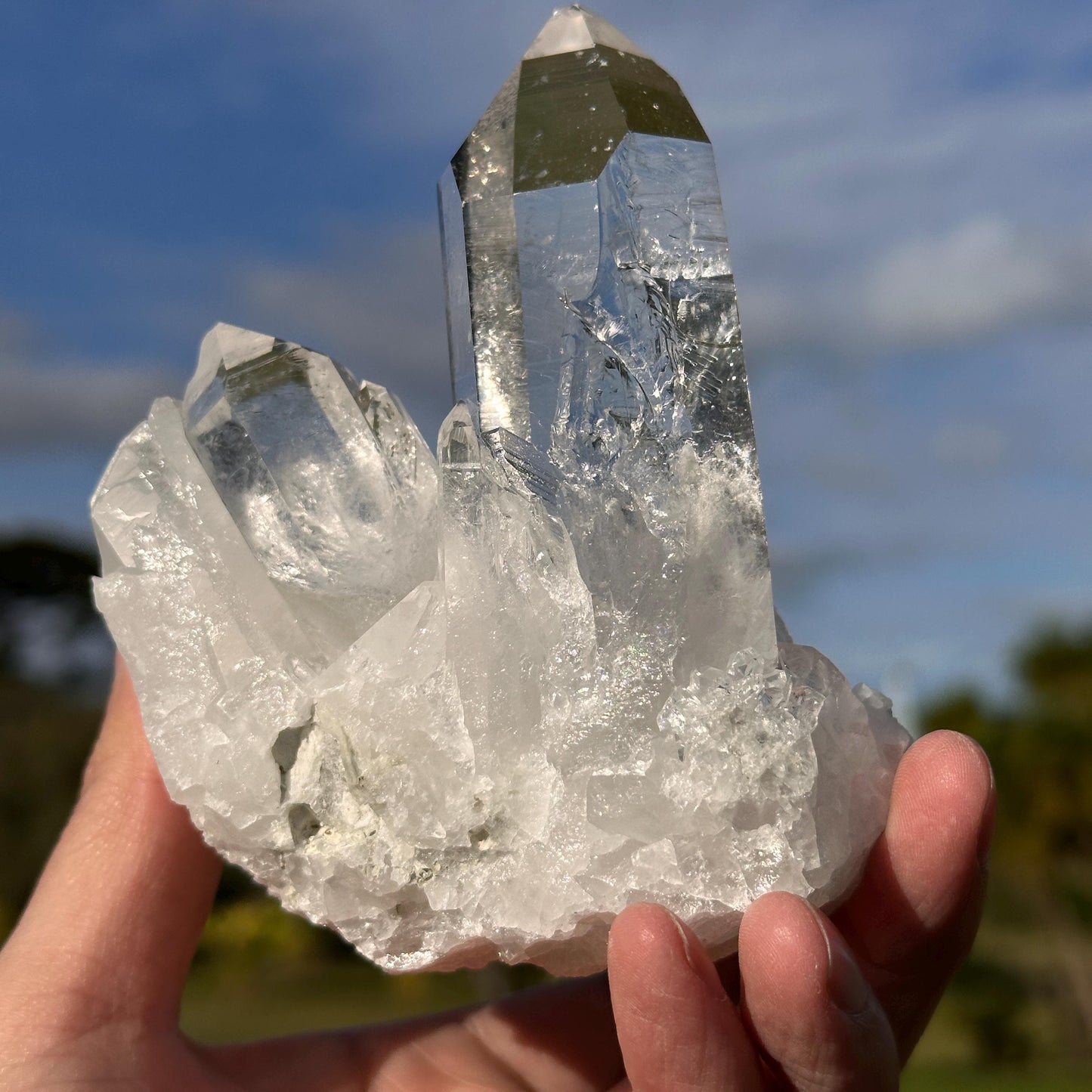 High Quality Brazilian Clear Quartz Cluster from Minas Gerais, Natural Rock Crystal Specimen, Very Transparent Quartz, Exact Piece - view 7