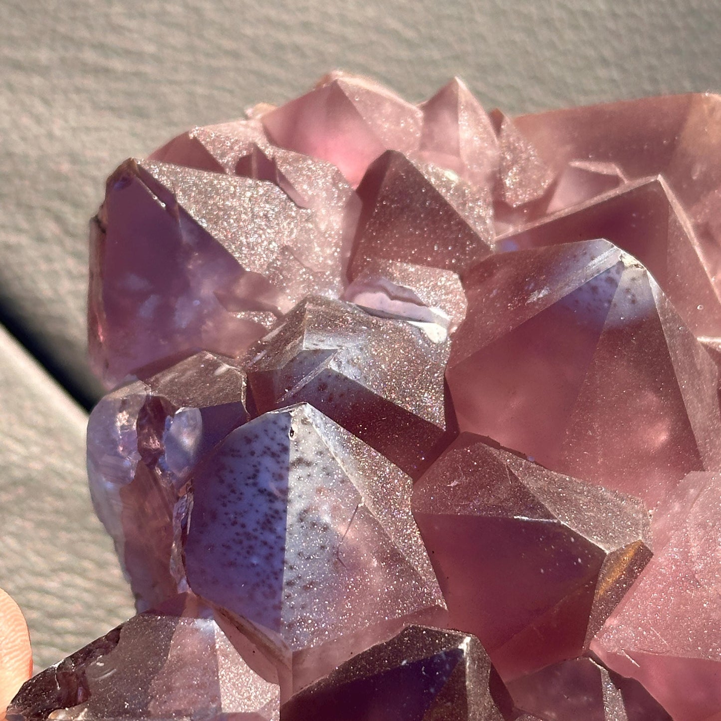 Rare Brazilian Lavender Sugar Amethyst with Blue Inclusions, Natural Raw Crystal Cluster, Choose Exact Specimen A or B - view 4