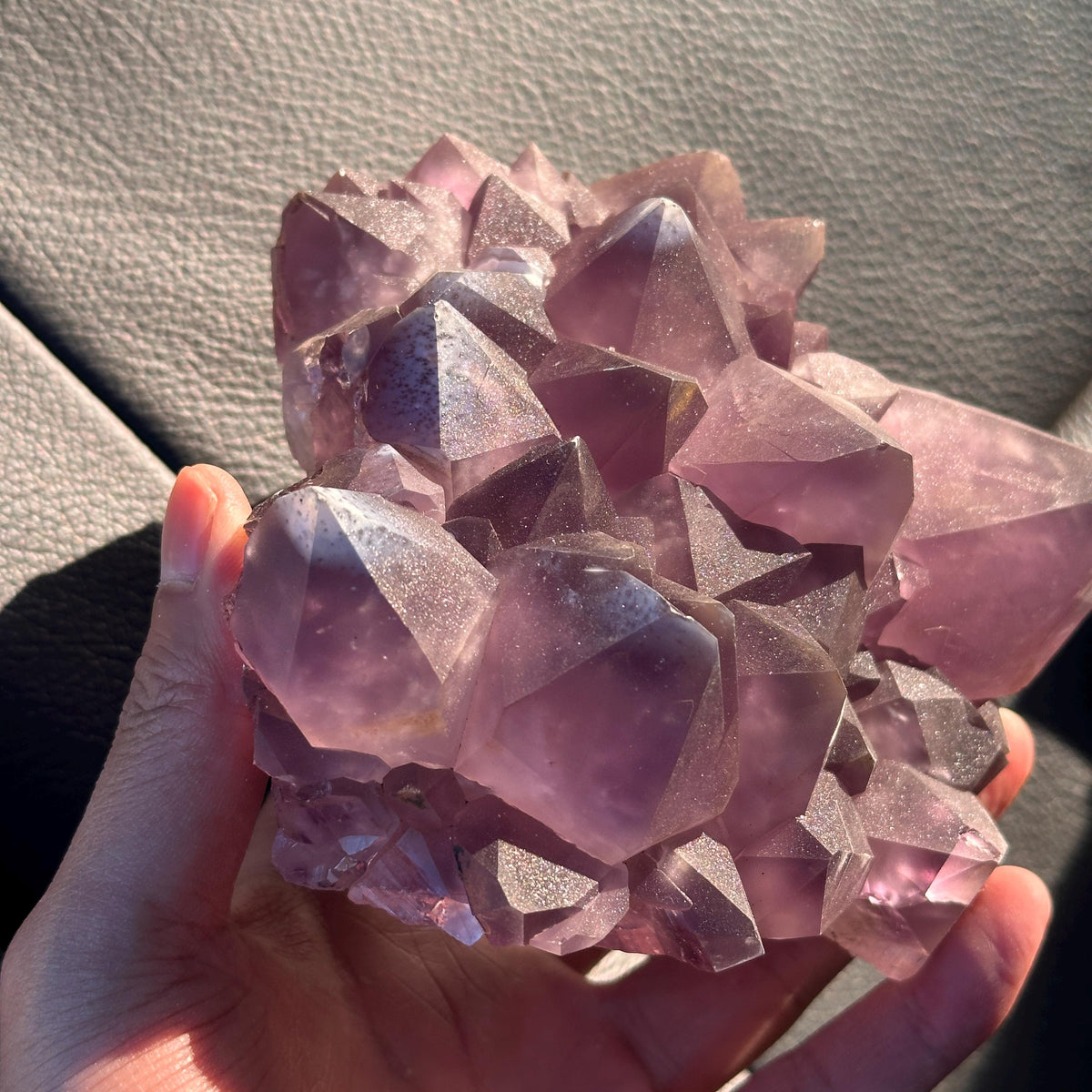 Rare Brazilian Lavender Sugar Amethyst with Blue Inclusions, Natural Raw Crystal Cluster, Choose Exact Specimen A or B - view 2