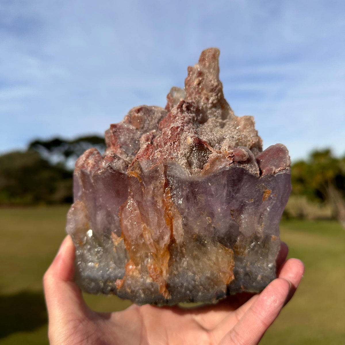 Brazilian Sugar Pink Amethyst and Amethyst Cluster, Natural Raw Crystal, Choose Exact Specimen A or B - view 3