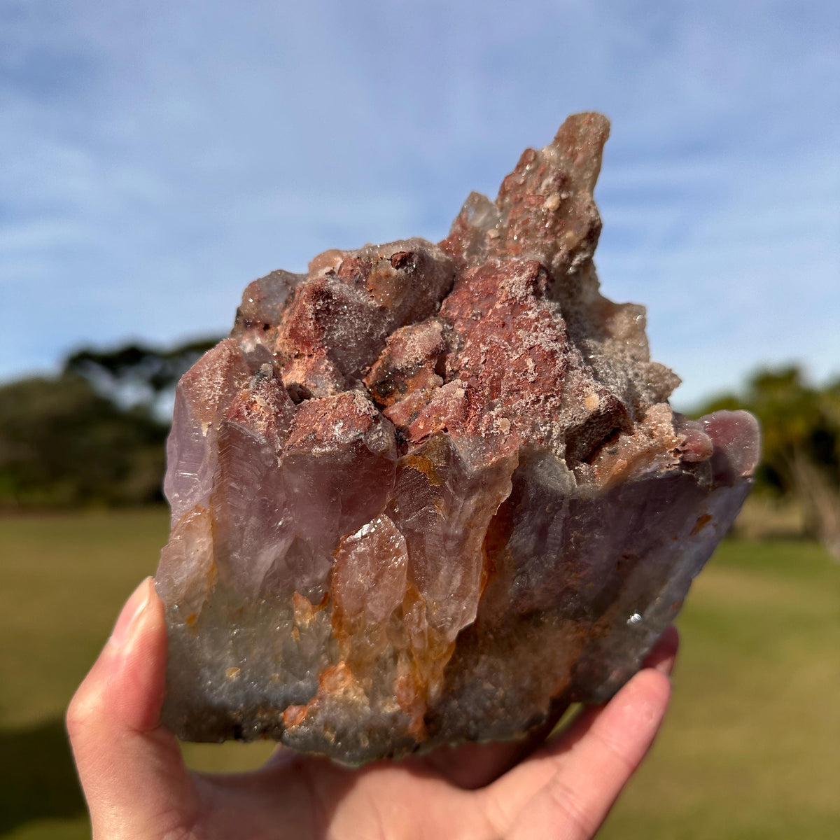 Brazilian Sugar Pink Amethyst and Amethyst Cluster, Natural Raw Crystal, Choose Exact Specimen A or B - view 2