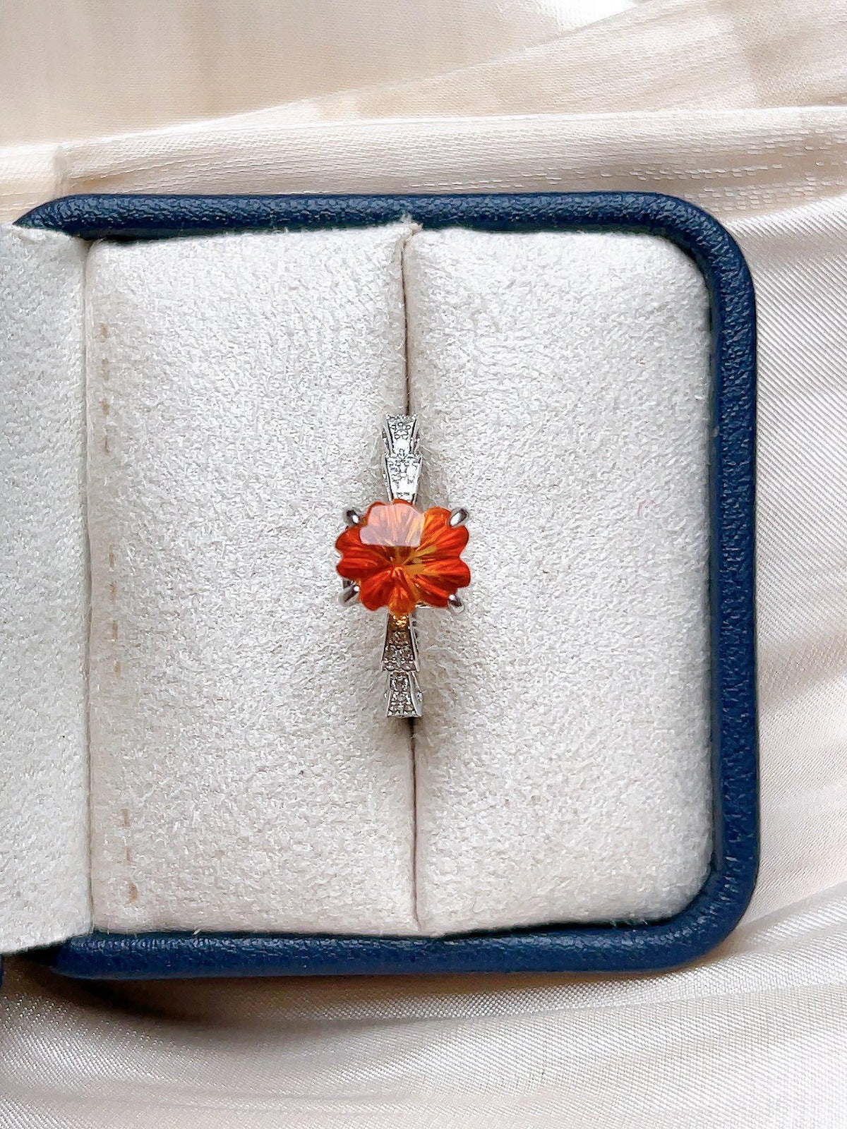 Natural Citrine Rectangular Ring, S925 Sterling Silver - view 1
